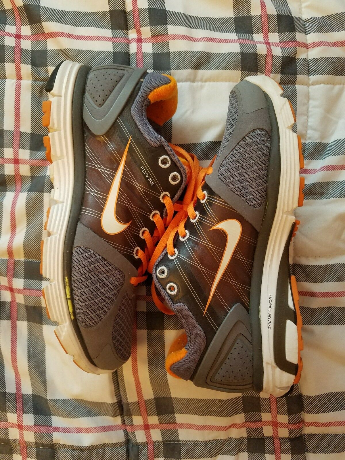 Nike Lunar Glade Grey/orange. Size 7.5 Women. Gently Used. Excellent Condition