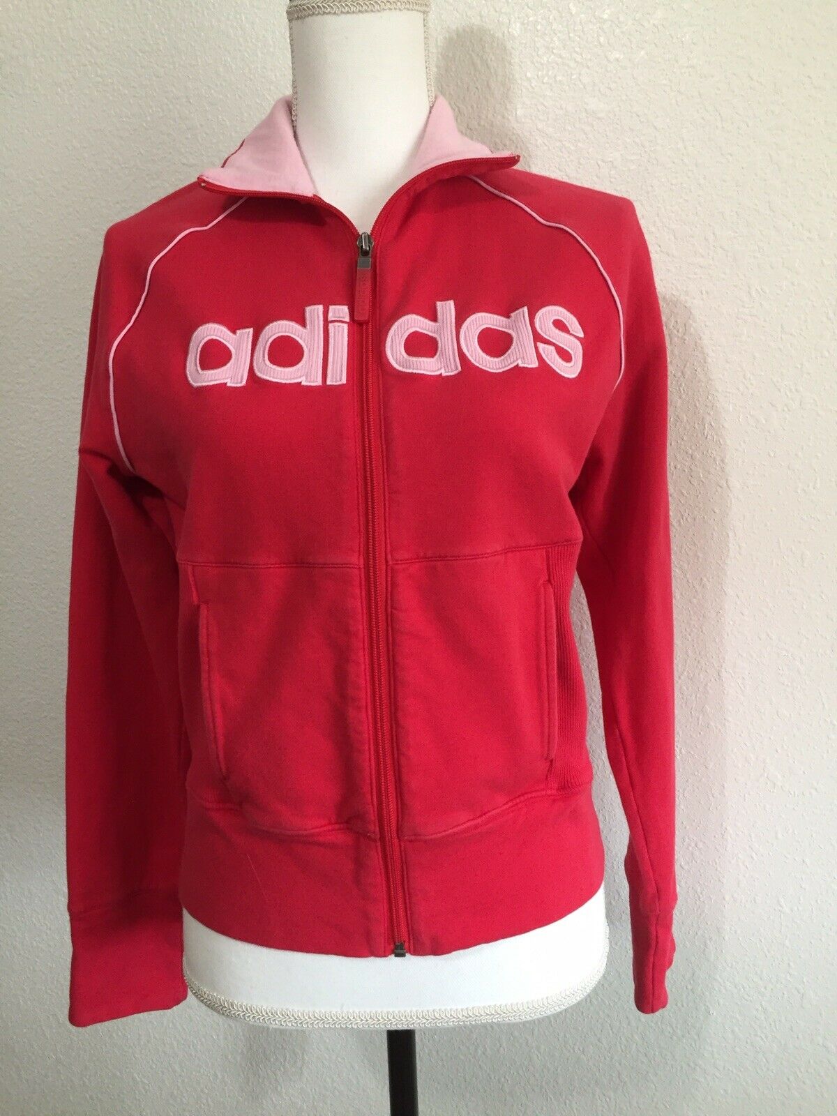 Adidas, Womans, Jacket Size M, Red