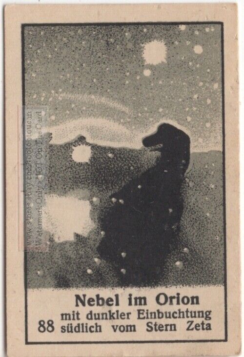 Nebula In Orion Solar  Constellation System Astronomy 1930s Ad Card