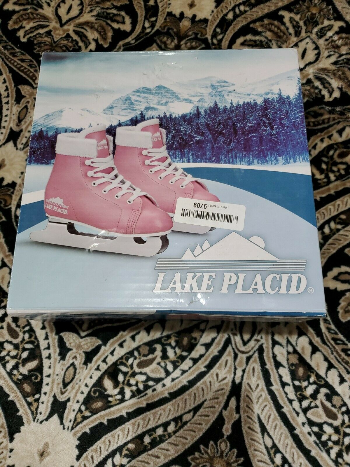 Lake Placid Starglide Girl's Double Runner Figure Ice Skate, Pink/white, Size 1