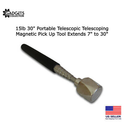 15lb 30" Portable Telescopic Telescoping Magnetic Pick Up Tool Extends 7" To 30"